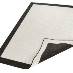 The Rugs Panama Reversible Indoor Outdoor Rug Flatweave Weatherproof Bordered In Black - thumbnail 4