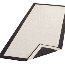 The Rugs Panama Reversible Indoor Outdoor Rug Flatweave Weatherproof Bordered In Black - thumbnail 6