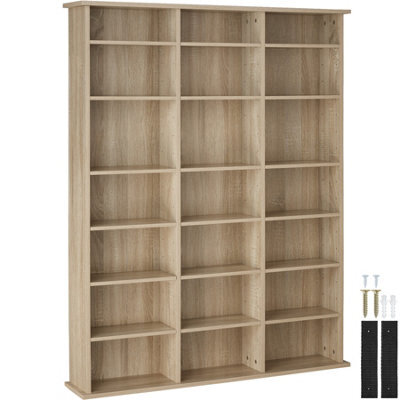 Tectake Shelves Stevie - 21 Compartments, Height-Adjustable, Removable Shelves  - Wood Light, Oak Sonoma - image 1