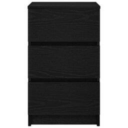 Berkfield Bedside Cabinets With 3 Drawers 2 Pcs Black 39X35X65 Cm - thumbnail 7