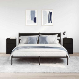 Berkfield Bedside Cabinets With 3 Drawers 2 Pcs Black 39X35X65 Cm - thumbnail 3