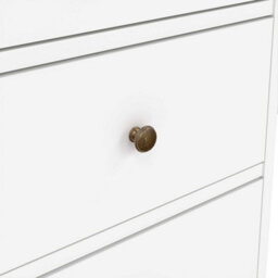 Wyld Haus Osaka Farmhouse White Wooden Desk With 3 Drawers - thumbnail 9