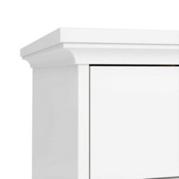 Wyld Haus Osaka Farmhouse White Wooden Desk With 3 Drawers - thumbnail 8
