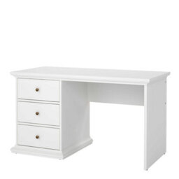 Wyld Haus Osaka Farmhouse White Wooden Desk With 3 Drawers - thumbnail 5