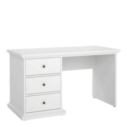 Wyld Haus Osaka Farmhouse White Wooden Desk With 3 Drawers - thumbnail 3