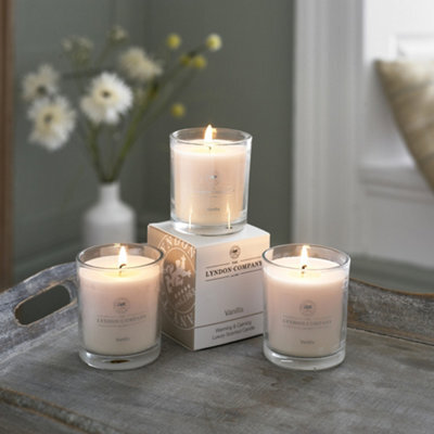 The Lyndon Company Luxurious Secented Glass Jar Candles Vanilla - image 1