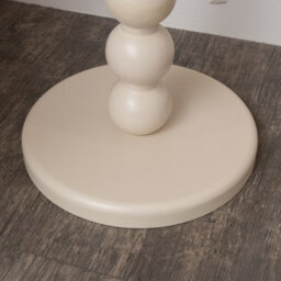 Melody Maison Taupe Painted Round Wooden Bobble Side Table - 45Cm X 56.5Cm - thumbnail 5