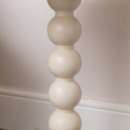 Melody Maison Taupe Painted Round Wooden Bobble Side Table - 45Cm X 56.5Cm - thumbnail 4