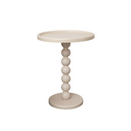 Melody Maison Taupe Painted Round Wooden Bobble Side Table - 45Cm X 56.5Cm - thumbnail 7