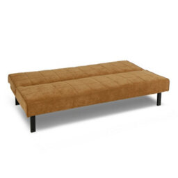 Vittoria Click Clack Sofa Bed In Premium Textured Linen 3 Seater Brown - thumbnail 6