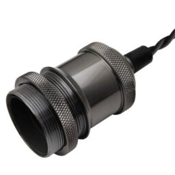 Long Life Lamps Company Industrial Vintage Ceiling Pendant Lamp Holder Black Nickel E27 Fitting M0219 - thumbnail 7