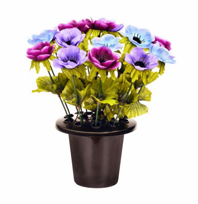 Sincere Floral Artificial Flower Memorial Graveside Rose Bowl