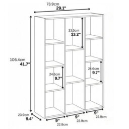 Walplus Three-Tier End Table, French Oak Grey With Black Frame - thumbnail 7