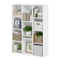 Walplus Three-Tier End Table, French Oak Grey With Black Frame - thumbnail 3