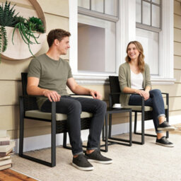 Outsunny Rattan Bistro Set, 3 Pcs Garden Furniture With Cushion, Khaki - thumbnail 9