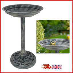 Divchi Bird Bath For Garden Freestanding  Feeder Bowl Pedestal Birdbath For Outdoors Patio Yard & Lawn Décor  Grey Bird Bath - thumbnail 8