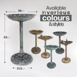 Divchi Bird Bath For Garden Freestanding  Feeder Bowl Pedestal Birdbath For Outdoors Patio Yard & Lawn Décor  Grey Bird Bath - thumbnail 7