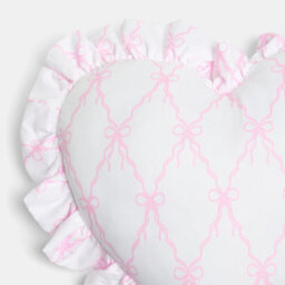 Ohs Bow Lattice Frill Heart Shaped Scatter Cushion Throw Pillow - thumbnail 5