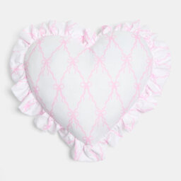 Ohs Bow Lattice Frill Heart Shaped Scatter Cushion Throw Pillow - thumbnail 4