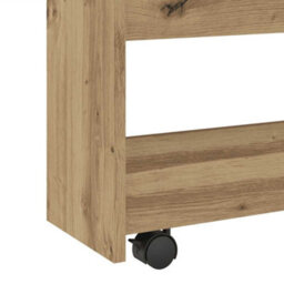 Walplus Narrow Storage Trolley 4 Tier Artisian Oak Engineered Wood - thumbnail 7