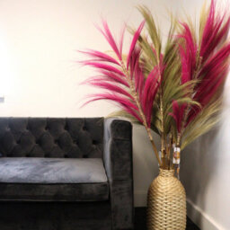 Rayung Pink Pampas Grass Display - 1.6M Tropical Decor, Handcrafted In Bali - thumbnail 9