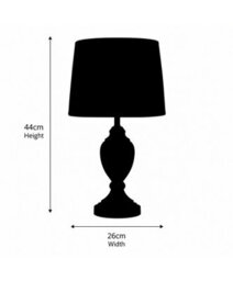 Lighting Supermarket Malham Small Ceramic Table Lamp With Ivory Pleated Shade - Modern White, Blue & Silver - thumbnail 5