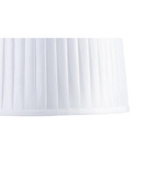 Lighting Supermarket Malham Small Ceramic Table Lamp With Ivory Pleated Shade - Modern White, Blue & Silver - thumbnail 6