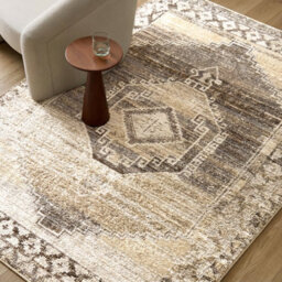 Livabliss Fifth Avenue-Vintage Brown Grey Off-White Traditional Boho Fringe Living Dining Bedroom Rug 200 X 275 Cm Easy Care, Non Shedding - thumbnail 7