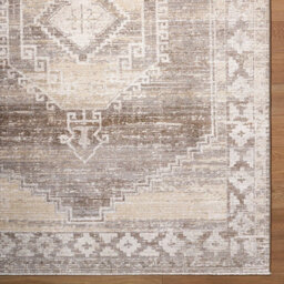 Livabliss Fifth Avenue-Vintage Brown Grey Off-White Traditional Boho Fringe Living Dining Bedroom Rug 200 X 275 Cm Easy Care, Non Shedding - thumbnail 6