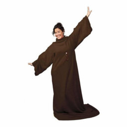 Snug Rug Cosy Sleeved Fleece Blanket With Sleeves And A Handy Pouch Pocket - Chocolate Brown Gh-Sca6 - thumbnail 5