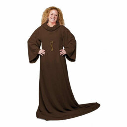 Snug Rug Cosy Sleeved Fleece Blanket With Sleeves And A Handy Pouch Pocket - Chocolate Brown Gh-Sca6 - thumbnail 8