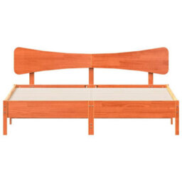 Berkfield Bed Frame Without Mattress Wax Brown 180X200 Cm Super King Solid Wood Pine - thumbnail 4