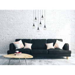 Luminosa Lighting Luminosa Lacrima Cluster Pendant Ceiling Light Black Transparent Glass Shade 6X E27 - thumbnail 3