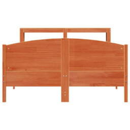 Berkfield Bed Frame Without Mattress Wax Brown 140X200 Cm Solid Wood Pine - thumbnail 4