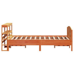 Berkfield Bed Frame Without Mattress Wax Brown 140X200 Cm Solid Wood Pine - thumbnail 5
