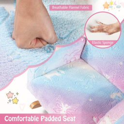 Gainoom Upholstered Kids Rocking Chair Comfy Armchair Sofa W/ Luminous Effect - thumbnail 8