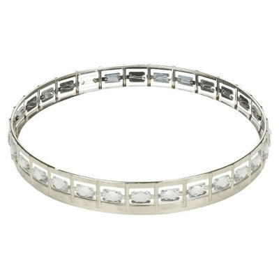 Urbn-Living Urbnliving 25Cm Round Silver Mirror Tray Candle Centrepiece Decorative Xmas Gift - image 1