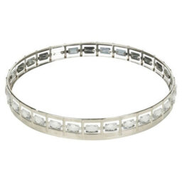 Urbn-Living Urbnliving 25Cm Round Silver Mirror Tray Candle Centrepiece Decorative Xmas Gift
