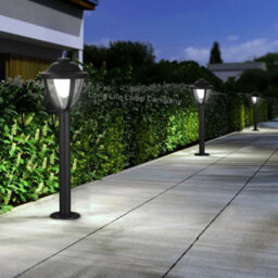 Long Life Lamps Company 12W Led Bollard Outdoor Garden Light Stainless Steel Black Finish Cool White Zlc360Bcw - thumbnail 5