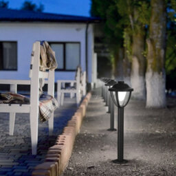 Long Life Lamps Company 12W Led Bollard Outdoor Garden Light Stainless Steel Black Finish Cool White Zlc360Bcw - thumbnail 8