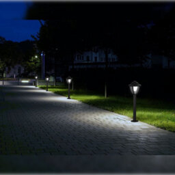 Long Life Lamps Company 12W Led Bollard Outdoor Garden Light Stainless Steel Black Finish Cool White Zlc360Bcw - thumbnail 7