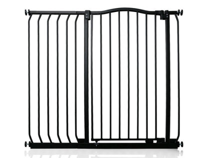 Safetots Extra Tall Curved Top Safety Gate, 98Cm - 107Cm, Matt Black, Extra Tall 100Cm In Height, Pressure Fit Stair Gate - image 1