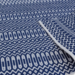 Blue Outdoor Rug, Geometric Stain-Resistant Rug For Patio Decks  2mm Modern Outdoor Area Rug-160Cm X 230Cm - thumbnail 5