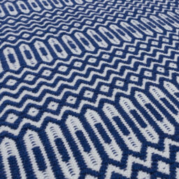 Blue Outdoor Rug, Geometric Stain-Resistant Rug For Patio Decks  2mm Modern Outdoor Area Rug-160Cm X 230Cm - thumbnail 2