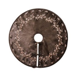 Ivyline Mocha Velvet Mistletoe Tree Skirt D80Cm - thumbnail 2