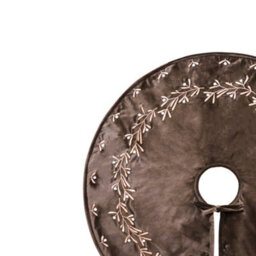 Ivyline Mocha Velvet Mistletoe Tree Skirt D80Cm - thumbnail 4