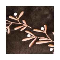 Ivyline Mocha Velvet Mistletoe Tree Skirt D80Cm - thumbnail 5