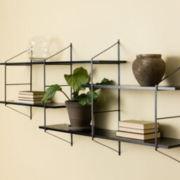 Furniture To Go Belfast Wall Unit With 4 Shelves In Black - thumbnail 5