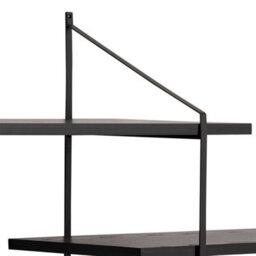 Furniture To Go Belfast Wall Unit With 4 Shelves In Black - thumbnail 7
