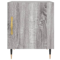 Berkfield Bedside Cabinet Grey Sonoma 40X40X50 Cm Engineered Wood - thumbnail 4